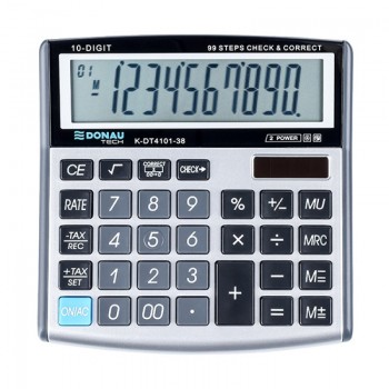 Kalkulator biurowy Donau Tech, 10-cyfr, 136x134x28mm
