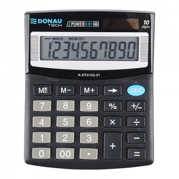 Kalkulator biurowy Donau Tech, 10-cyfr, 122x100x32mm