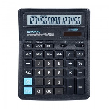 Kalkulator biurowy Donau Tech, 16-cyfr, 190x143x40mm