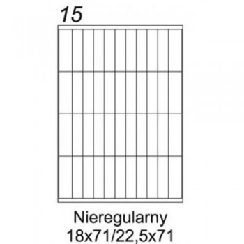Etykiety samoprzylepne Emerson A4 18x71mm; 22,5x71mm