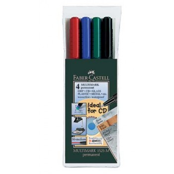 Foliopis Faber-Castell Multimark M, 1.0mm, 4 kolory