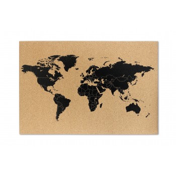 Tablica korkowa Galeria Papieru Mapa Świata, 60x40cm