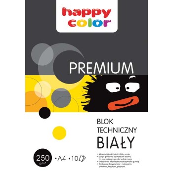 Blok techniczny Happy Color Premium A3, 250g, 10k, biały