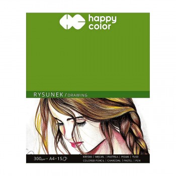Blok rysunkowy Happy Color Mix Media A4, 300g, 15k, biały