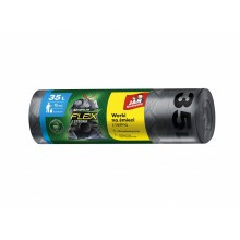 Worki na śmieci Jan Niezbędny, Magnum Flex, LDPE, 35l, 15 sztuk, czarne