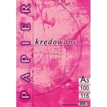 Papier kredowany Kreska A3, 115g, 100 arkuszy