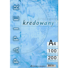 Papier kredowany Kreska A4, 200g, 100 arkuszy