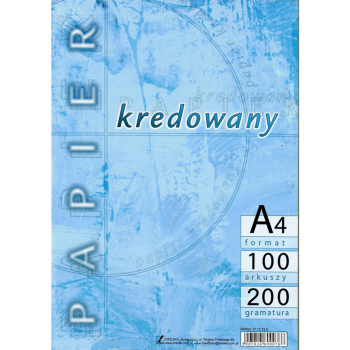 Papier kredowany Kreska A4, 200g, 100 arkuszy