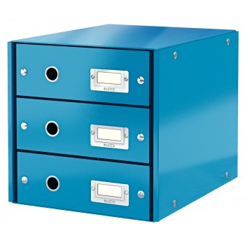 Pojemnik z 3 szufladami Leitz Click & Store niebieski