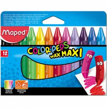 Kredki świecowe Maped Colorpeps 12 kolorów