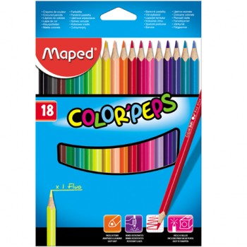 Kredki trójkątne Maped Colorpeps 18 kolorów