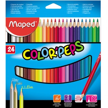 Kredki trójkątne Maped Colorpeps 24 kolorów