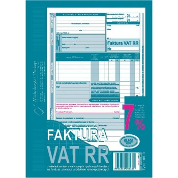 Faktura VAT RR (dla rolników) 185-3 MiP A5