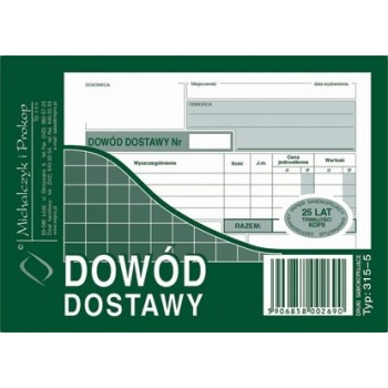Dowód dostawy 315-3 MiP A5