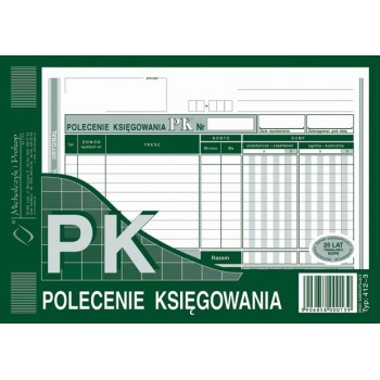 Polecenie księgowania Michalczyk i Prokop 412-3, 1+1, A5, 80 kartek