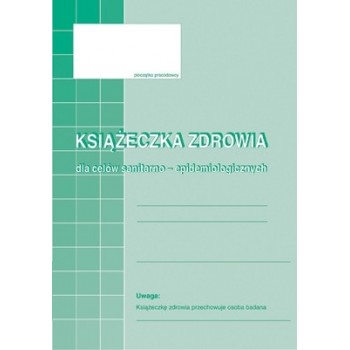 Książeczka zdrowia do celów sanitarno-epidemiologicznych 530-5 A6 MiP