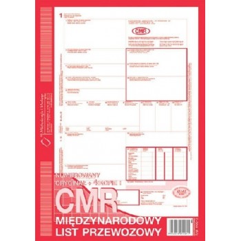 CMR Międzynarodowy list przewozowy Michalczyk i Prokop 800-2, A4, 80 kartek