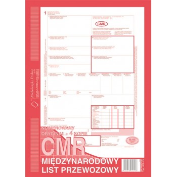 CMR Międzynarodowy list przewozowy (numerowany) Michalczyk i Prokop 800-2N, A4, 80 kartek