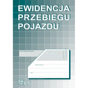 Ewidencja przebiegu pojazdu dla celów podatku od towarów i usług Michalczyk i Prokop V60, A5, 32 strony