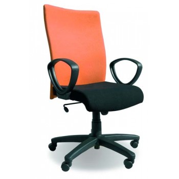 Krzesło obrotowe Leon czarno/pomarańczowy