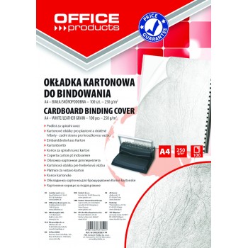 Okładka kartonowa do bindowania Office Products A4 biały