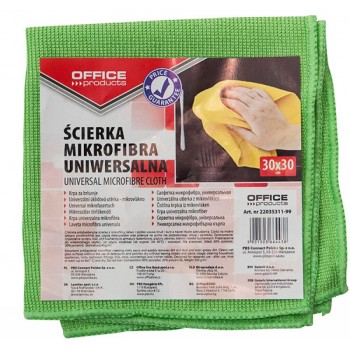 Ścierka uniwersalna Office Products, mikrofibra, 30x30cm