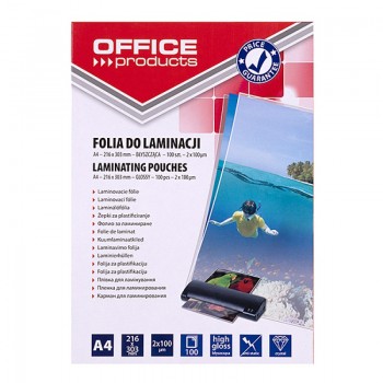 Folia laminacyjna Office Products A4, 100mic