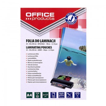 Folia laminacyjna Office Products A4, 125mic