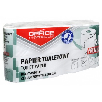 Papier toaletowy Office Products Premium, 3W, 8 rolek, biały