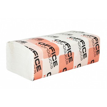 Ręczniki składane ZZ Office Products, celuloza, 2-warstwowe, 23x25cm, 3000 listków, białe