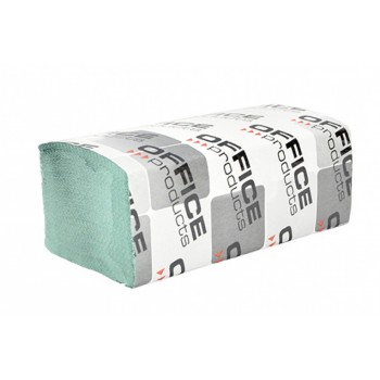 Ręczniki składane ZZ Office Products, celuloza, 1-warstwowe, 23x23cm, 4000 listków, zielone