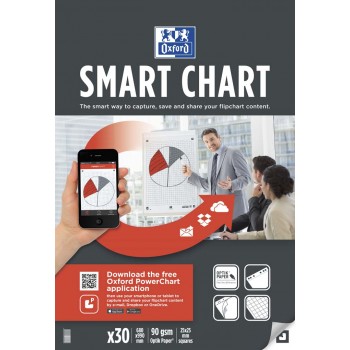 Blok do flipchartów Oxford Smart Chart 65x99, krata 30 kartek