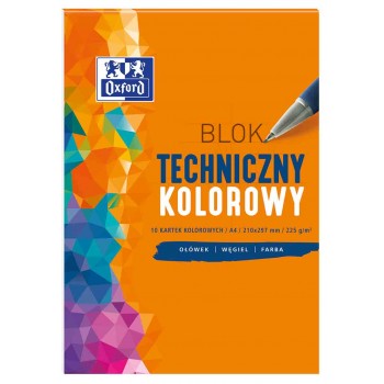 Blok techniczny Oxford A4, 225g kolorowy