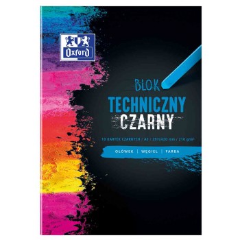 Blok techniczny Oxford A3, 210g czarny