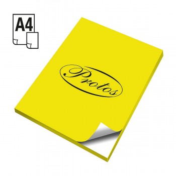 Etykieta samoprzylepna Protos A4, żółty, 10 arkuszy