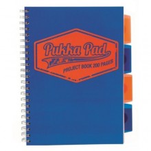 Kołozeszyt Pukka Pad Project Book Neon A4, 200k, niebieski