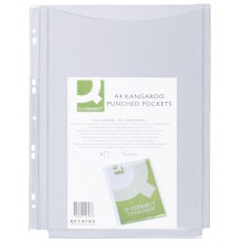 Koszulki na katalogi Q-Connect, poszerzana, A4, krystaliczna, 150mic, 5 sztuk