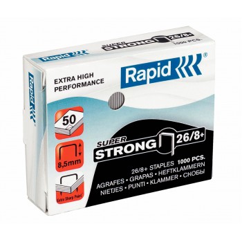 Zszywki Rapid super strong 26/8 ,1000 sztuk