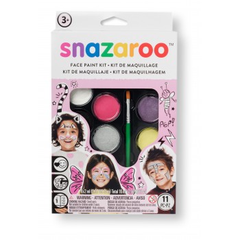Farby do malowania twarzy Snazaroo zestaw dziewczęcy, 8 kolorów