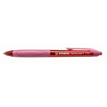 Długopis Stabilo Performer+ czerwono-różowy