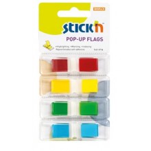 Zakładki indeksujące w podajniku Stick'n 45x12 mm 4 kol, 140 szt