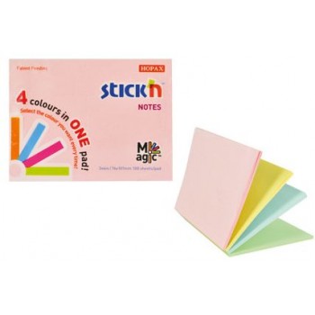 Notes samoprzylepny Stick'n Magic Pads 76x101 mm, pastel