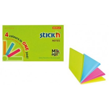 Notes samoprzylepny Stick'n Magic Pads 76x127 mm, neon