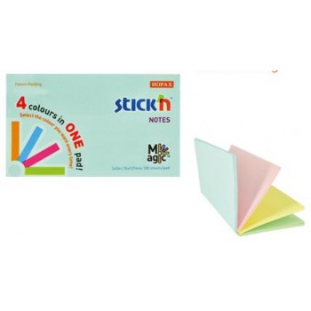 Notes samoprzylepny Stick'n Magic Pads 76x127 mm, pastel