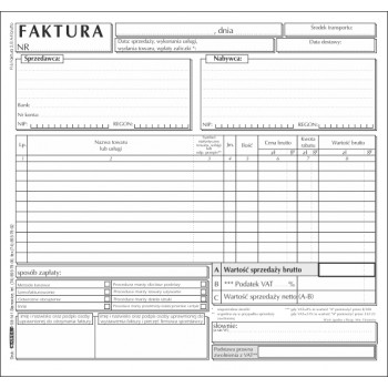 Faktura VAT F16 brutto 2/3 A4 Stolgraf