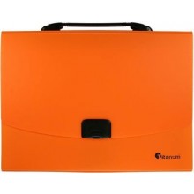 Teczka z przegródkami Titanum Fluo A4 pomarańczowa