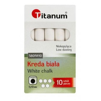 Kreda szkolna Titanum 10 szt. biała