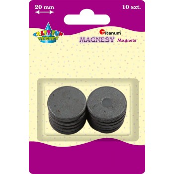 Magnesy do tablic Titanum 20mm, 10 sztuk