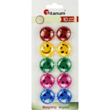 Magnesy do tablic Titanum 29mm, 10 sztuk buźki