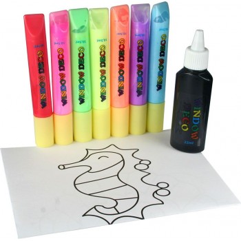 Farby do malowania na szkle Titanum 10,5ml, 7 kolorów